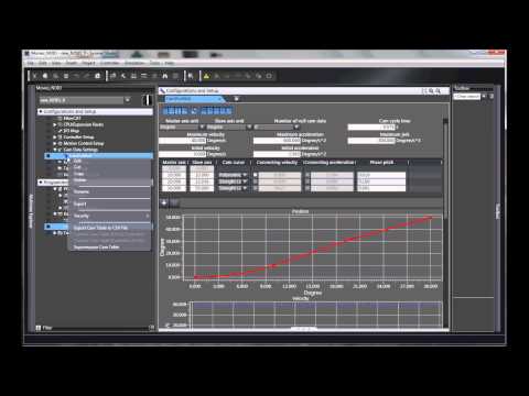 Omron Sysmac Studio CAM editing tool for the Sysmac NJ