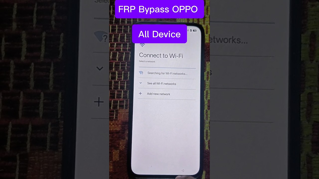 OPPO ALL MODELS FRP BYPASS/GOOGLE ACCOUNT REMOVE JUST 10 SEC 100% Working
