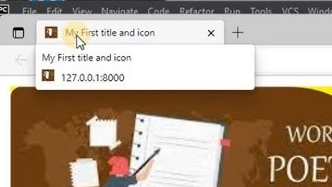 Adding Icon and title of a webpage in django website
