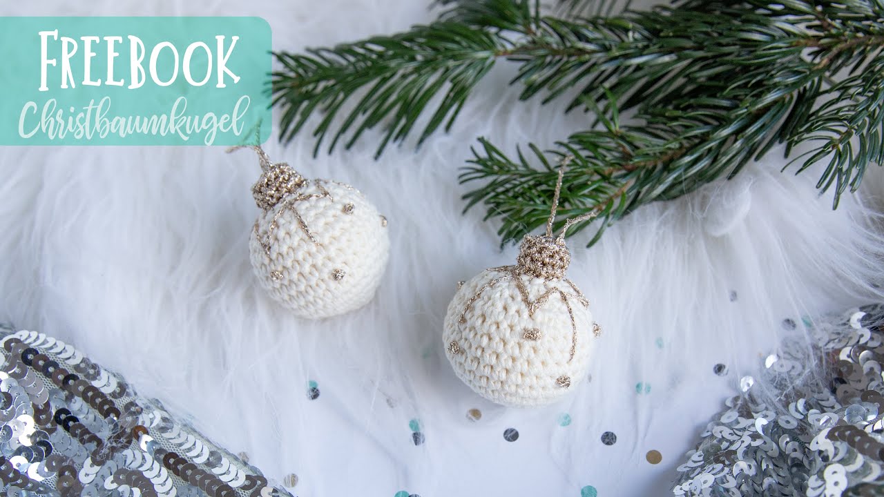 Gratis Christbaumkugeln häkeln - Last Minute Weihnachtsprojekt