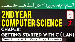 2nd year computer science Chapter 8 Important Questions with Answers:Getting Started with C Language