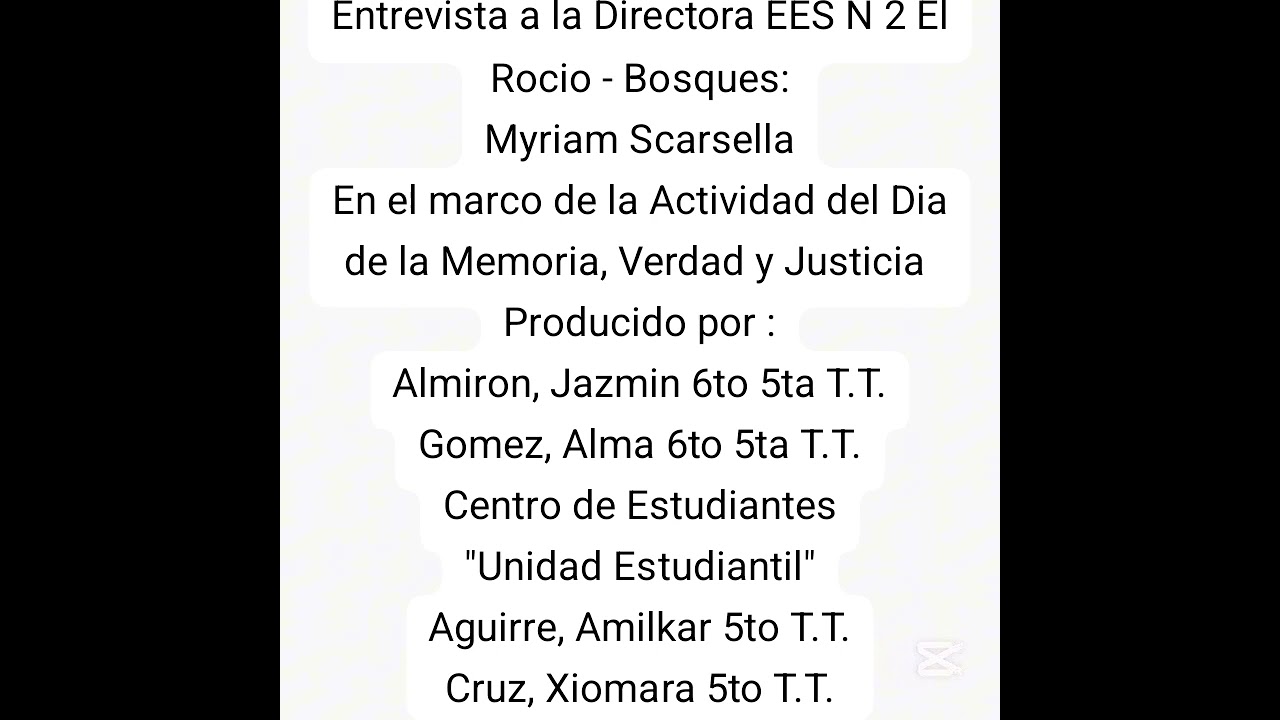 Memoria, Verdad y Justicia: diálogos en la escuela