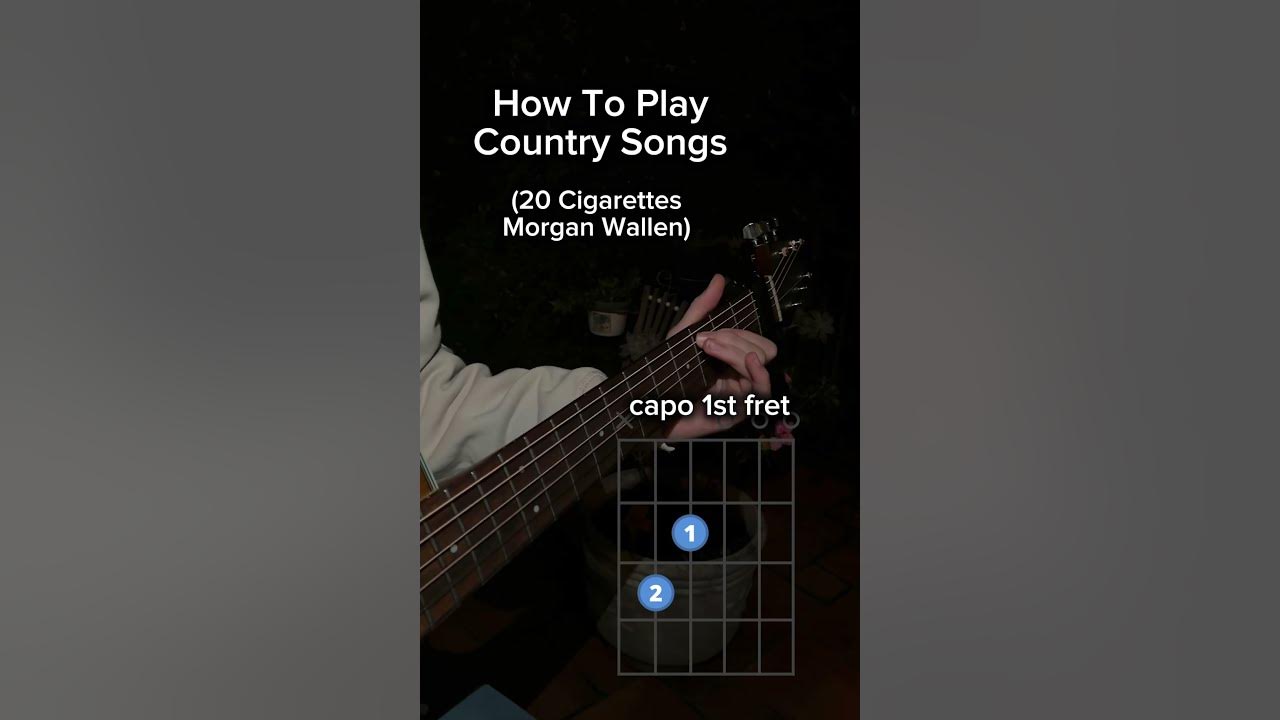 20 Cigarettes Tutorial #cover #guitar #guitartutorial #tutorial #morganwallen #country #shorts