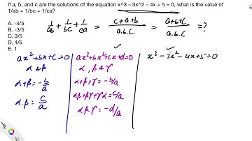 Roots of cubic equation (Sum and Product Formulas)