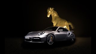 Super car with glowing effect on their Logo animal. How to make glowing effect.