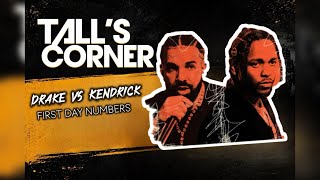 DRAKE vs KENDRICK LAMAR FIRST DAY NUMBERS 👀📈 WHO REALLY WON?! | Tall’s Corner Episode 5