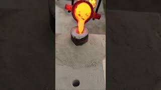 Melting Copper Into Mask - Sand Casting