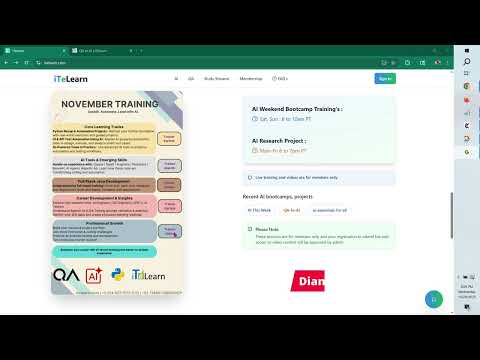 Capa de iTeLearn - November Training!!