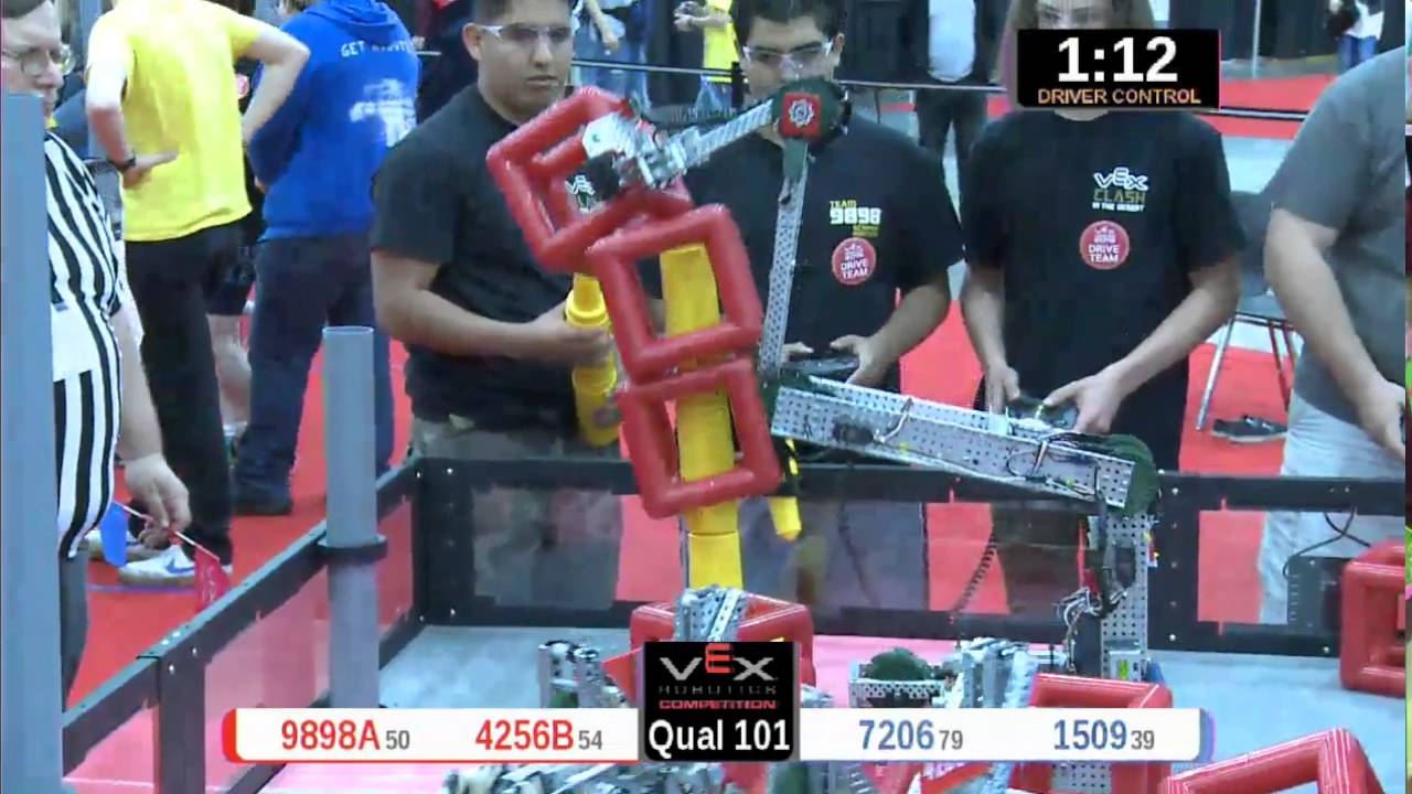 2015 VRC Engr Q101 - 9898A 4256B vs 7206 1509 - 62 to 36 - VEX Worlds 2015 - Engineering Division