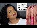 L'Oréal Infallible Matte Lip Crayon Review & Swatches