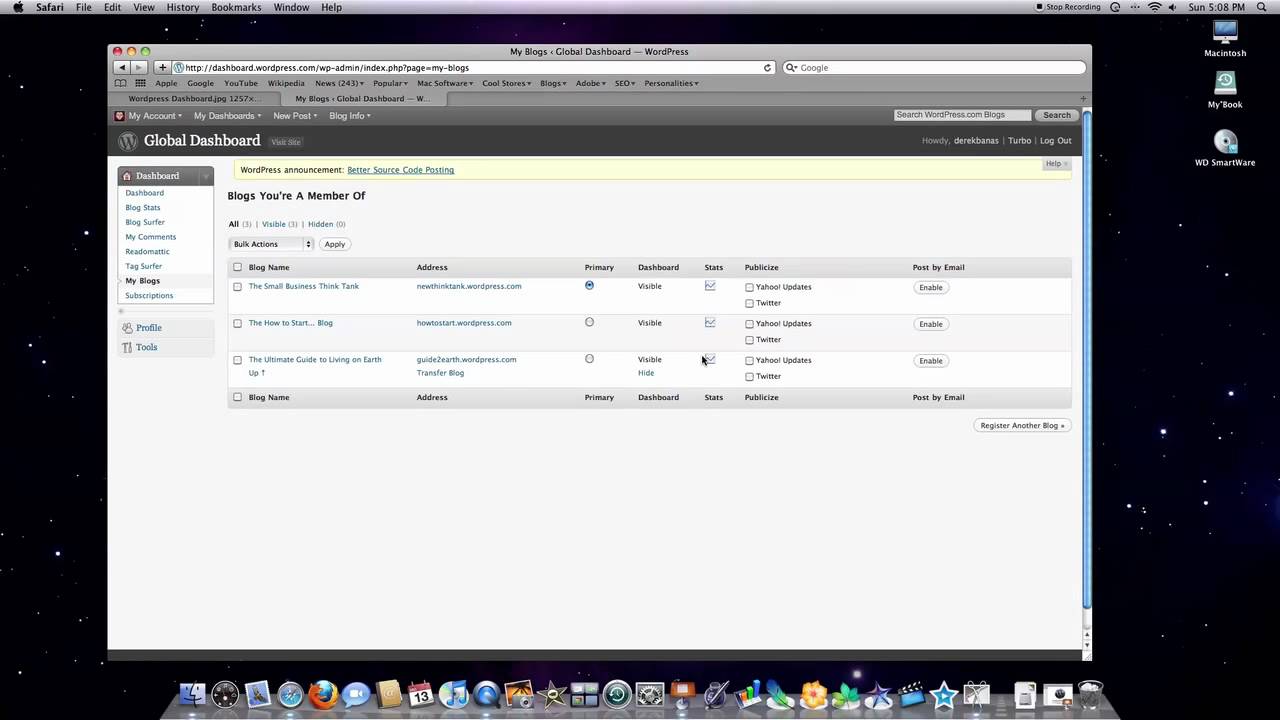 wordpress admin login Wordpress Using Dashboard and My Account