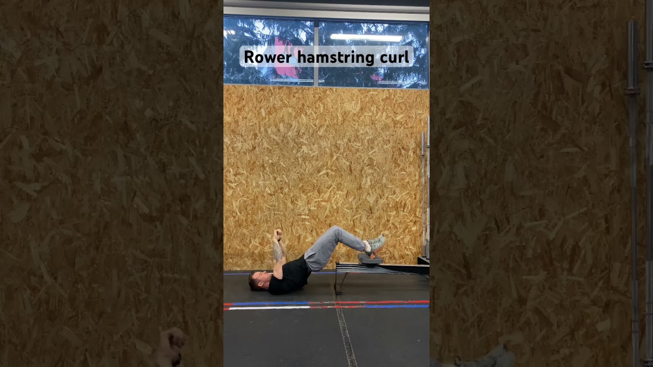 Rower hamstring curl