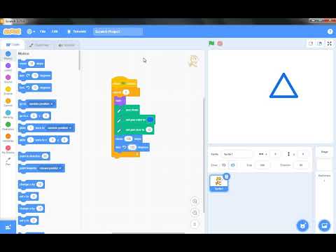 DRAW A TRIANGLE IN SCRATCH | latest computer videos | Latest IT videos | 2022