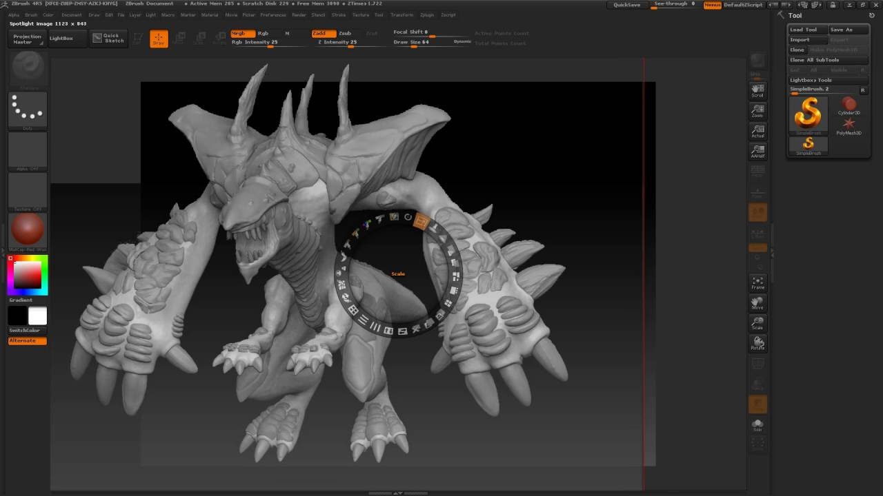 image plane zbrush 2018