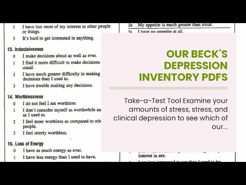 Our Beck's Depression Inventory PDFs