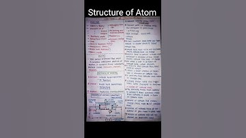 Structure of Atom Class 11 Best Notes for exam #shorts