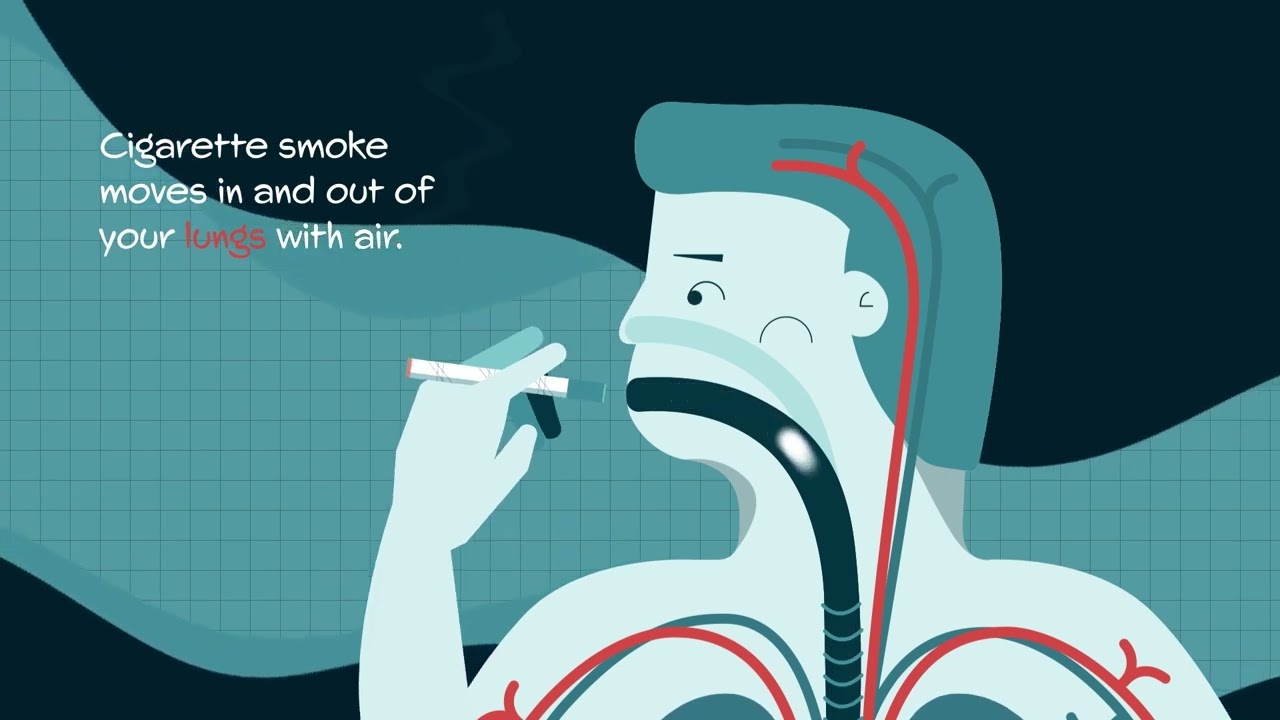 Smoking a cigarette