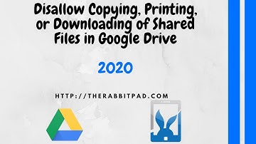 Sharing Files in Google Drive: Prevent Copying, Printing, and Downloads 2020