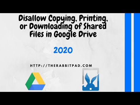 Sharing Files in Google Drive: Prevent Copying, Printing, and Downloads 2020
