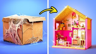 How To Build Cutest Dollhouse with Rainbow Mini-Crafts ❤️ DIY Miniature House For Doll