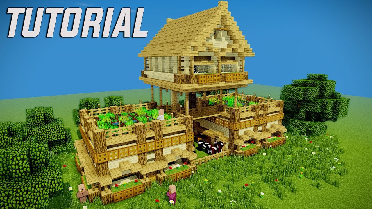 Minecraft: Starter House Tutorial - ADVANCED GARDEN HOUSE ...