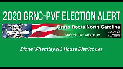 Election Alert! GRNC PVF Recommends Diane Wheatley...