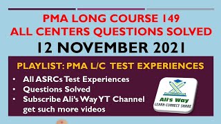 12 November 2021|PMA Long Course 149|all ASRCs Questions Solved|#issb all center experiences