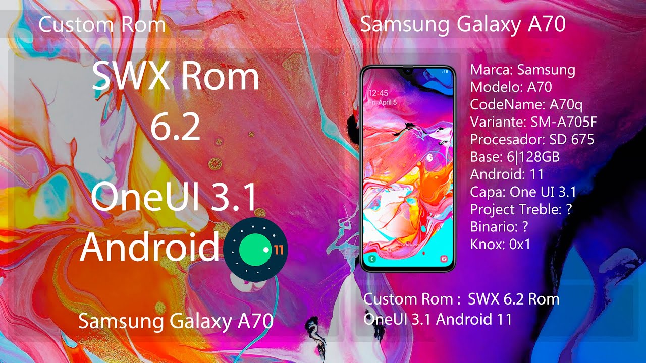 SWX 6.2 One UI 3.1 Android 11 - Samsung Galaxy A70 - YouTube