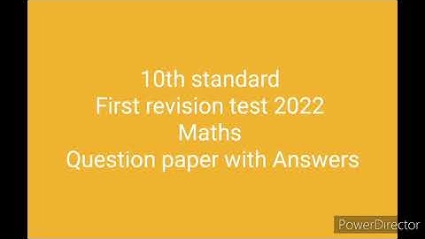 10th std First Revision Test 2022 Maths Question paper with answers