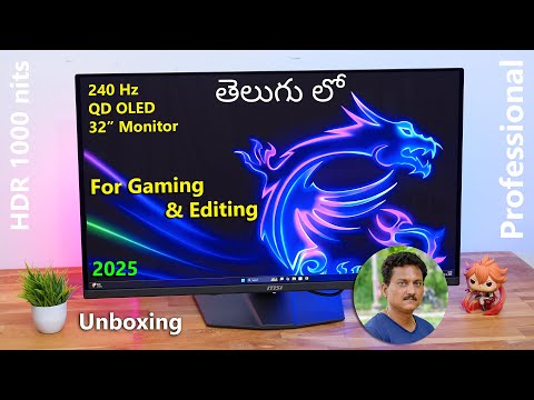 32" QD OLED Monitor Ultimate Experience 😱 Unboxing in Telugu...