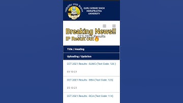 IP University CET 2021 Result out!