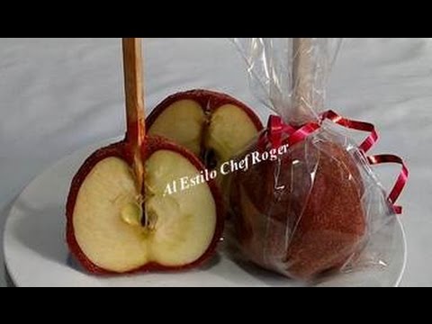 MANZANAS CON CHAMOY, Recetas # 256, manzanas cubiertas | Chef Roger Oficial