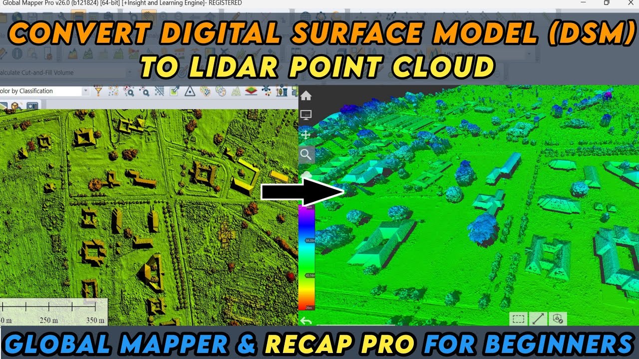 Digital Surface Model DSM and Point Cloud || Autodesk Recap Pro for ...