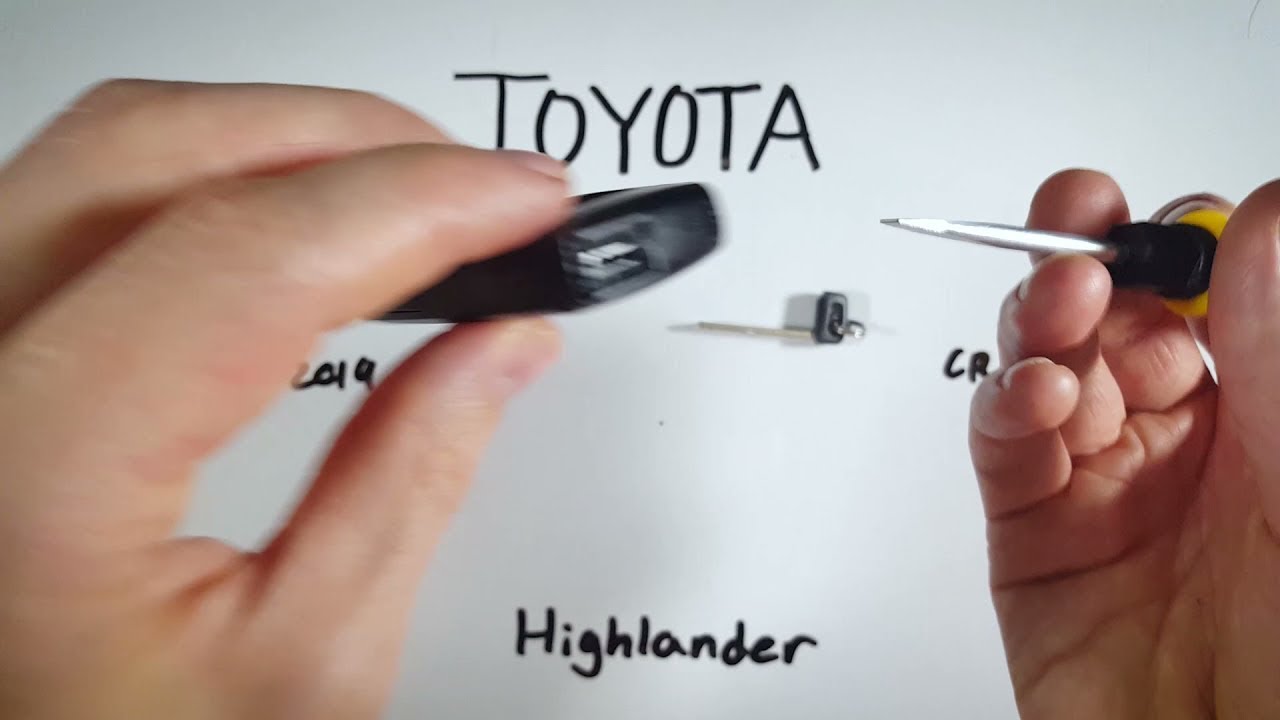 Toyota Highlander Key Fob Battery Replacement (2014 - 2019) - YouTube