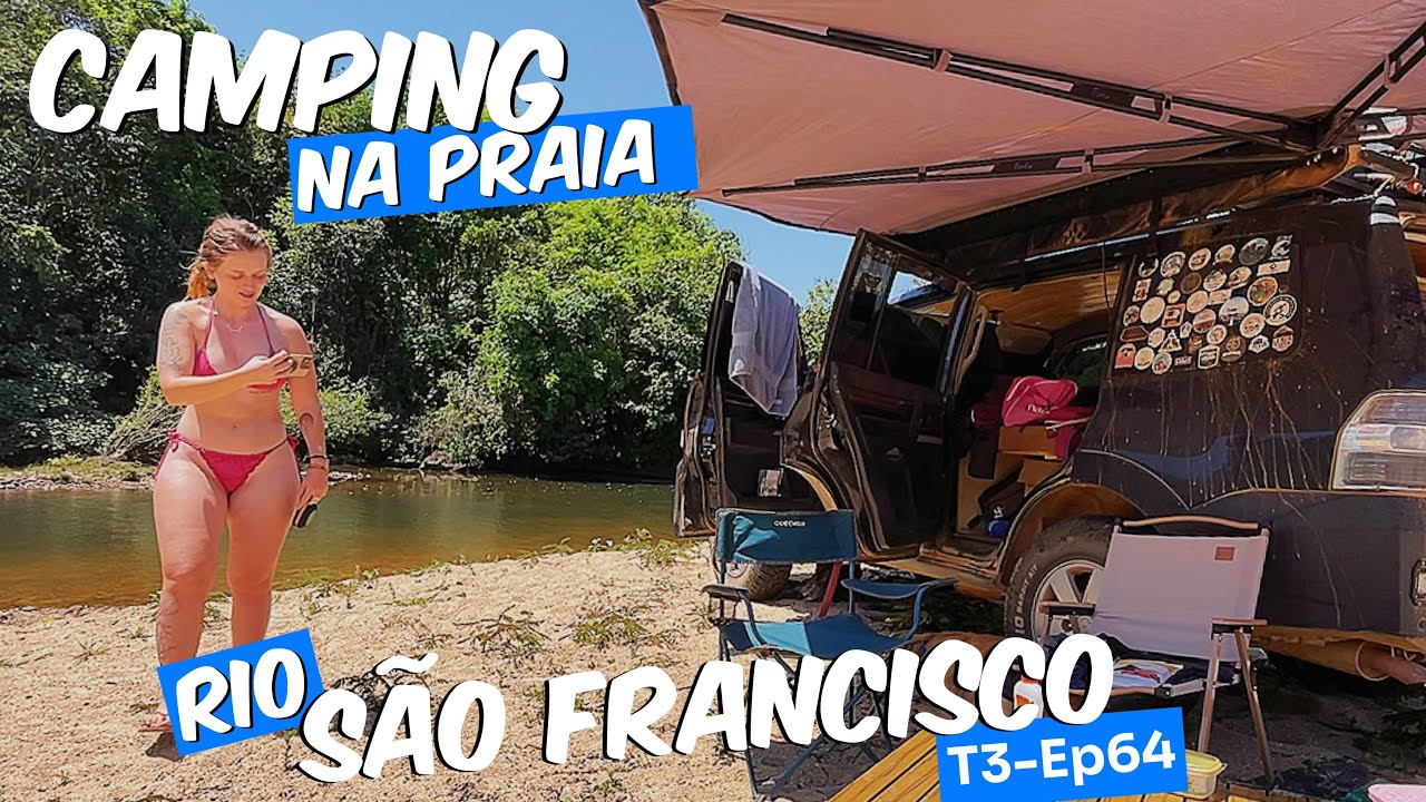 Acampei na Praia do Rio São Francisco em Minas Gerais 