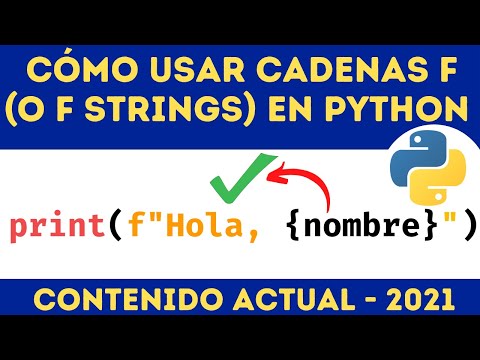 Video: ¿Cómo se escribe una cadena F en Python?