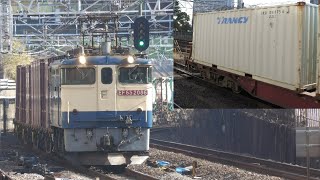 【桃太郎の代走】EF65-2086牽引の鹿島貨物（1094レ）　津田沼駅を通過