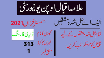 aiou fa semester autumn 2021 code 313 solved assignment number 1 | easy method of education