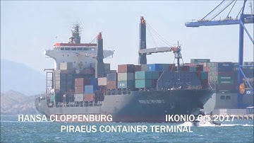 HANSA CLOPPENBURG departure from Piraeus Container Terminal