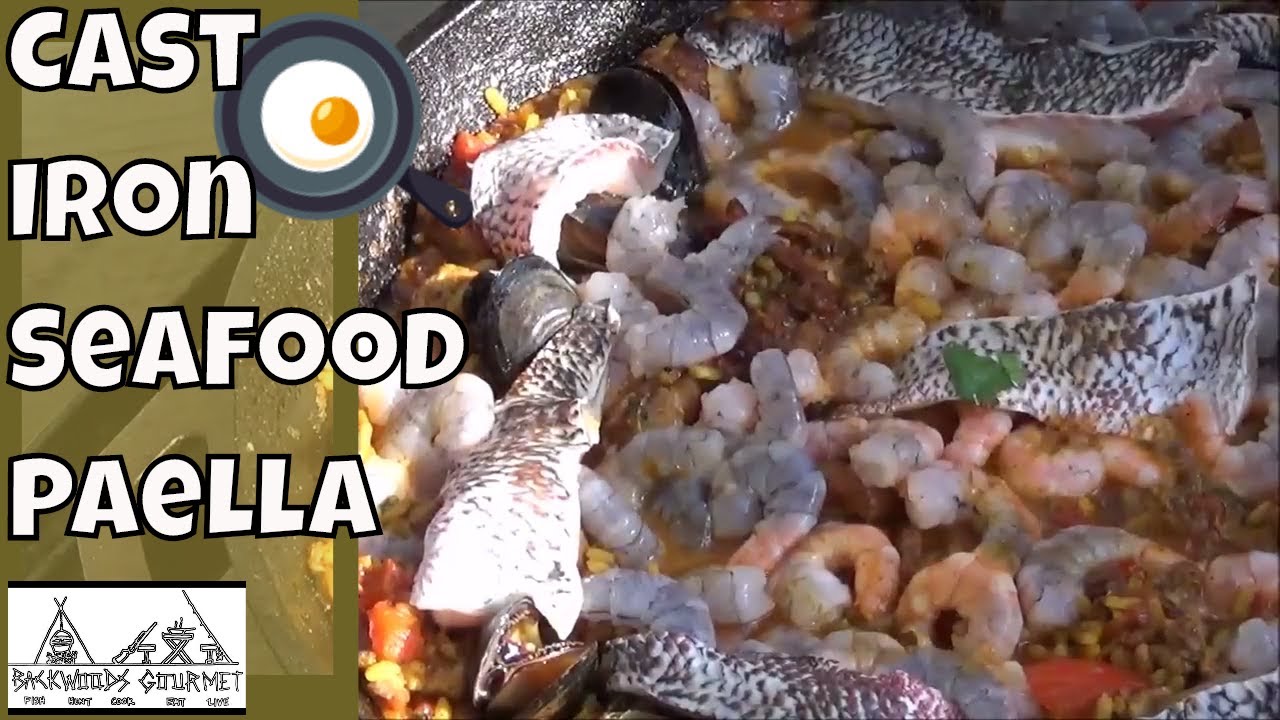 Cast Iron Skillet Seafood Paella