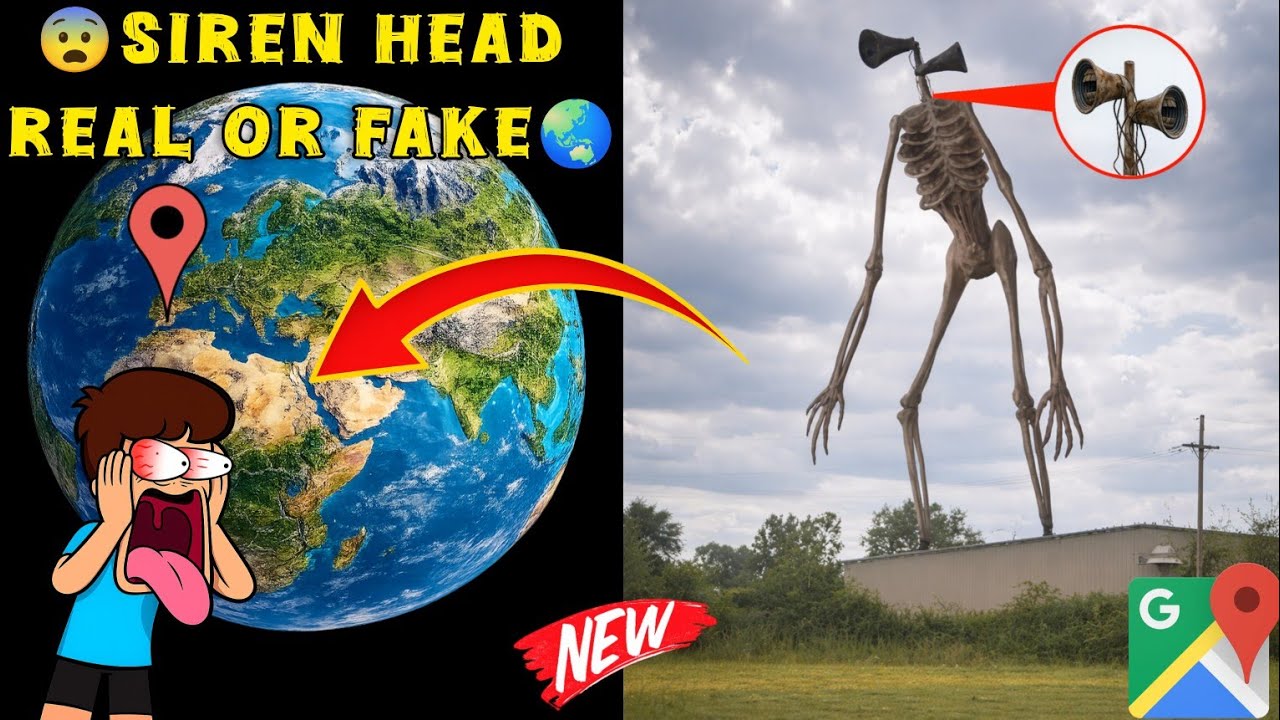 😨SCARY SIREN HEAD FOUND IN GOOGLE MAPS | REAL OR FAKE 🌏📌 