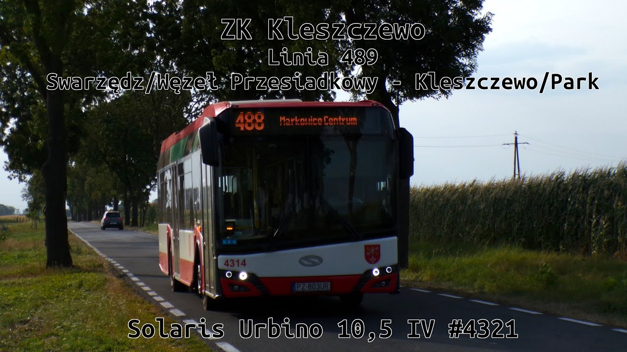 ZK Kleszczewo - Solaris Urbino 10,5 IV #4321 - Linia 489