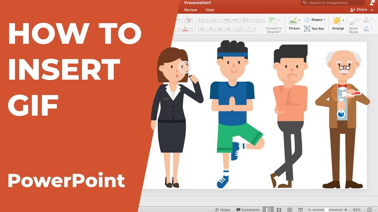 How to Insert Embed GIFs in a PowerPoint Presentation - Tutorial