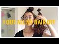 I CUT ALL MY HAIR OFF! My big chop, curly pixie cut experience, PHEW! 🥵✂️➰