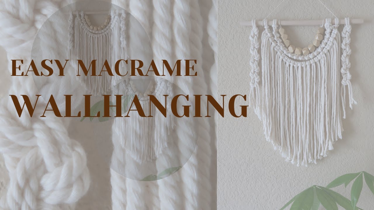 DIY Macrame Wall Hanging - Easy Tutorial for Beginners - YouTube