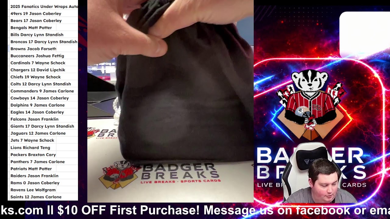 2025 Fanatics Under Wraps Autographed NFL Mini Helmet 1 Box Break #7 - PICK YOUR TEAM