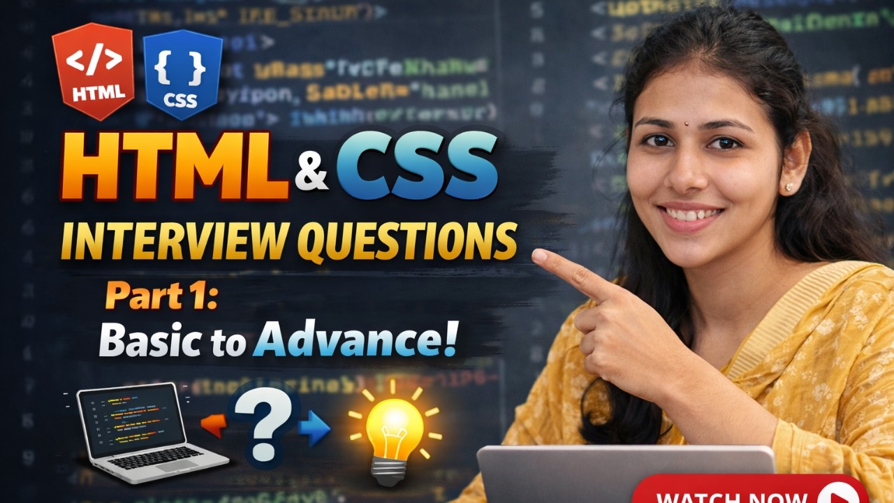 Top HTML & CSS Interview Questions & Answers | Basic to Advanced | Part ...