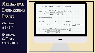 Celebrity Shigley 8 | Bolt and Member Stiffness Example Profile