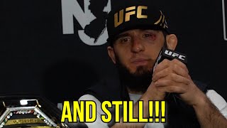 Islam Makhachev Gives Poirier His Flowers, Wants A Shot At The Welterweight Title | UFC 302