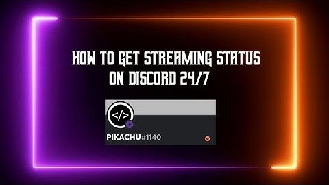 How to get streaming status on discord 24/7 replit